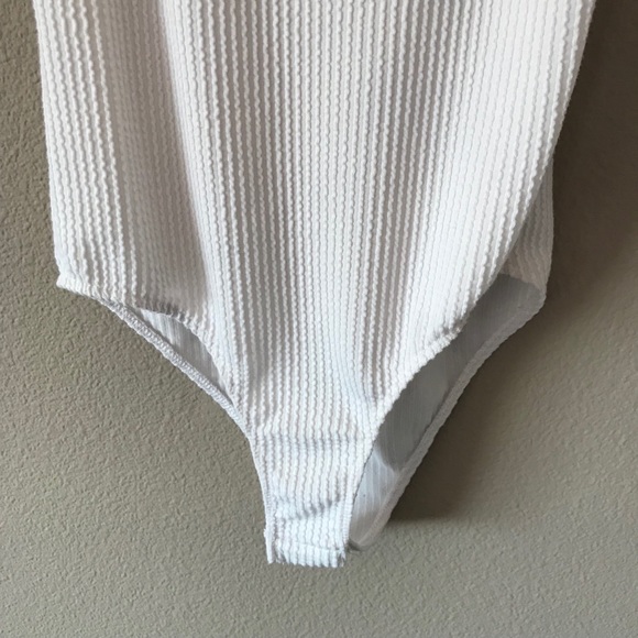 White Ruffled Bodysuit - Picture 3 of 5